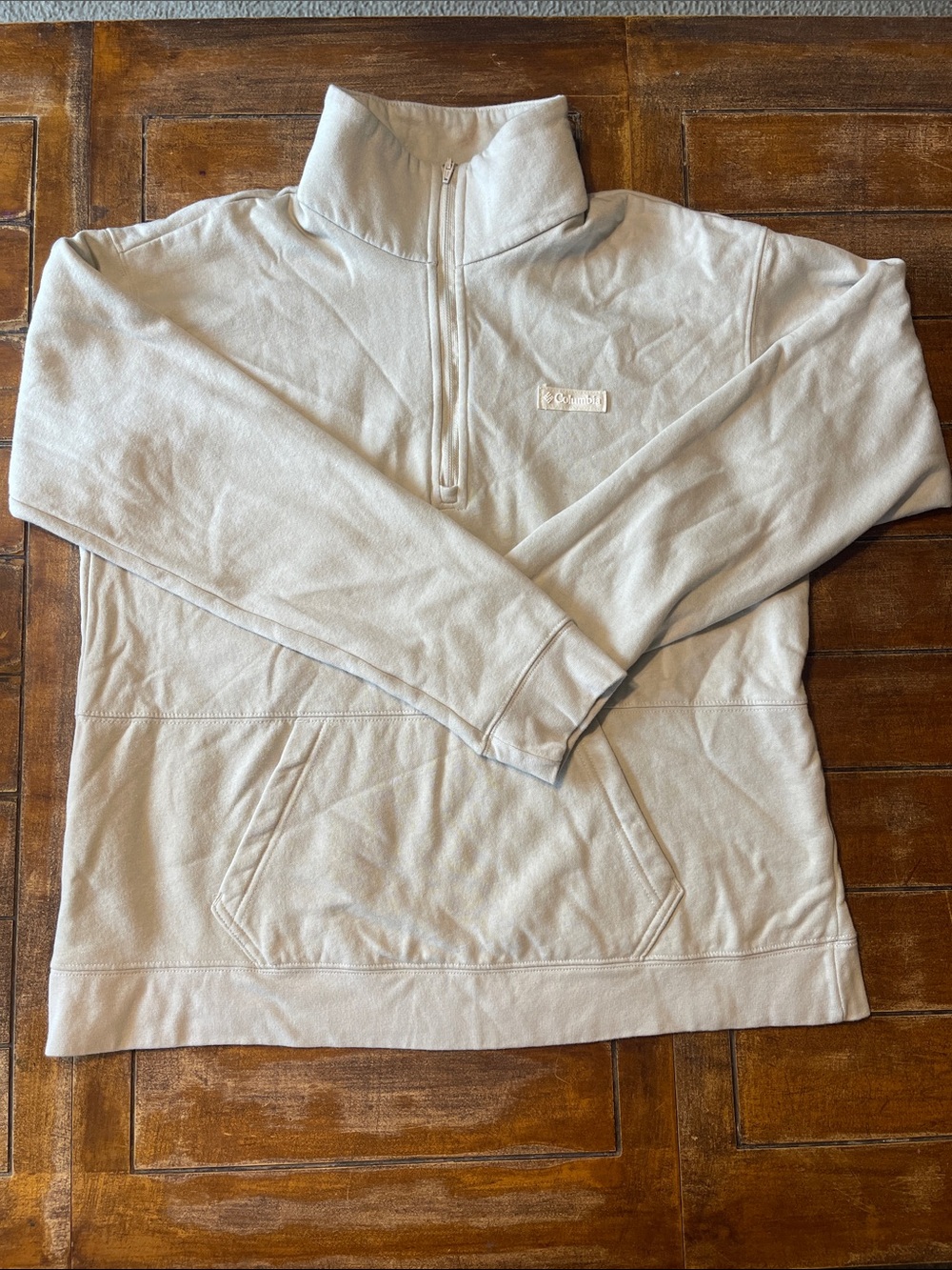 Columbia Women's Light Gray Quarter-Zip Sweater